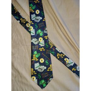 Fratello Mens Tie Accounting Bank Finance Money Office Casual Dad Gift Cash Coin